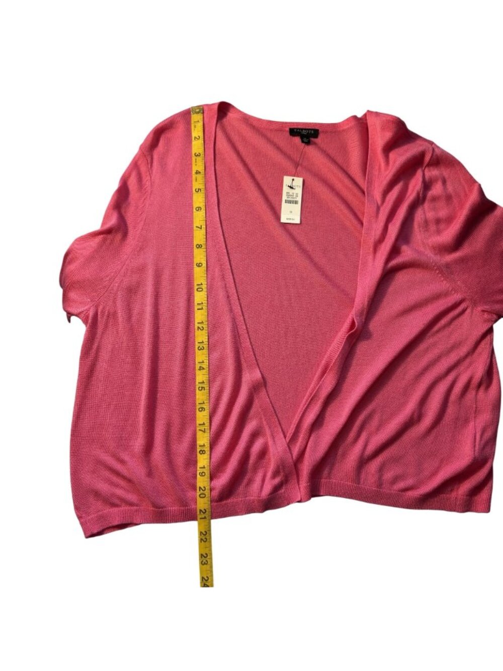 Talbots Rose Pink Rita Cardigan 3/4 Sleeve Lightweight Size 1X Rayon - Picture 5 of 7
